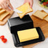 Bamboo Butter Dish with Lid & Knife, Large Butter Keeper for Countertop & Fridge, Holder for 2 Sticks, Dishwasher Safe,