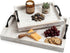 Rustic Serving Tray with Handles - 2 Nesting Trays for Serving Food