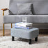 16.54" RF-BD214-D IBUYKE Small Footstool Linen Fabric Pouf Ottoman Footrest Modern Home Bedroom Rectangular Stool