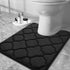 OLANLY Memory Foam Toilet Rugs U-Shaped 24x20, Ultra Soft Non-Slip Bathroom Mats, Machine Washable Contour Bath Rugs