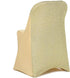 1 Set Efavormart Champagne Spandex Stretch Folding Chair Covers for Party Dining Chairs W/Metallic Glittering Back