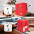HealSmart Portable Mini Fridge, 4 Liter Cooler and Warmer with Observation Window, Eco Friendly for Drinks, Red
