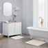 Laura Ashley Ruffle Cotton Bath Rug Set, 2-Piece, Ivory