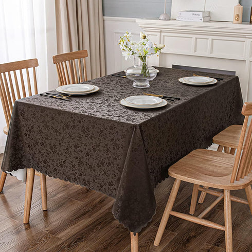 60" 84") Smiry Rectangle Table Cloth, Waterproof Heavy Duty Vinyl Tablecloths, Wipeable Washable Table Cover