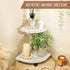 2-Pack Counter Tikea Decorative Wood Risers for Display, Farmhouse Corner Shelf for Kitchen Bathroom Decor, Farmhouse