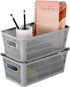 Simplify 4Pk Small Slide 2 Stack It Tote Basket, Open Bins for Storage & Organization in Bathroom, Crafts, Office