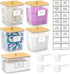 HomePekite 4+1 Pack Laundry Room Organization Containers,Clear Laundry Pods Container,Large Laundry Detergent Powder