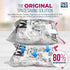 Premium Space Saver Vacuum Storage Bags - Space Saver Bags Jumbo 6 Pack - Save 80% More Storage Space - Reusable, Double Zip Seal & Leak Valve, Includes Travel Hand Pump by SPACE MAX