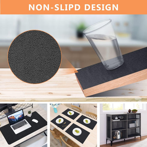 WochiTV Shelf Liner for Cabinets, Non Adhesive Non Slip Foam Mat for Kitchen, Pantry, Bathroom, Black 11.8 x 59 inches