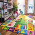 4x6 Kids Rugs for Playroom Classroom Bedroom, Educational and Fun Play Mat with ABC Alphabet Animals, Learning Rug