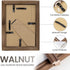 5x7 4x6, Picture Frame with Mat Adaptable Display Size for Natural Black Walnut Wood Frame, HD Tempered Glass, Mortise