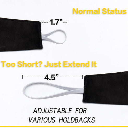 StangH Black Curtain Tie Backs for Drapes, Thick Plush Velvet Holdbacks for Living Room Bedroom Curtains