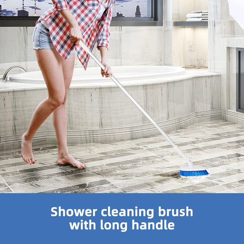 Qaestfy Bathtub Brush Replacement Head for Shower, Tub, and Tile Cleaning, Compatible with QAE008 & QAE002 Model QAE010