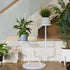 Modern Metal Plant Stand Indoor, 2-Tier Flower Holder with Marble Base, Tall