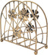 Antique Bronze Metal Floral Petals & Branches Freestanding Napkin Holder, Tabletop Tissue Dispenser