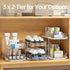 Delamu 2 Sets of 3-Tier Bathroom Under Sink Organizers, Stackable Pantry Storage, Clear Kitchen Cabinet Organizer