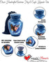 American Glory Keepsake Urn - Mini Urn for Ashes with American Flag and Eagle Design, Includes Premium Case & Velvet Bag