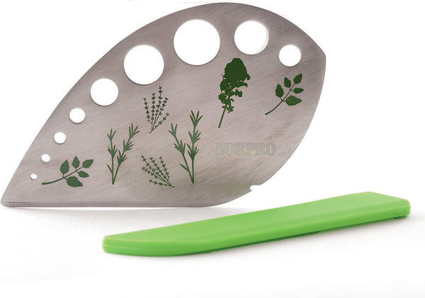 Norpro Stainless Steel Herbs Stripper and Chopper with Cover, 1 Piece, 4.75" x 2.88"