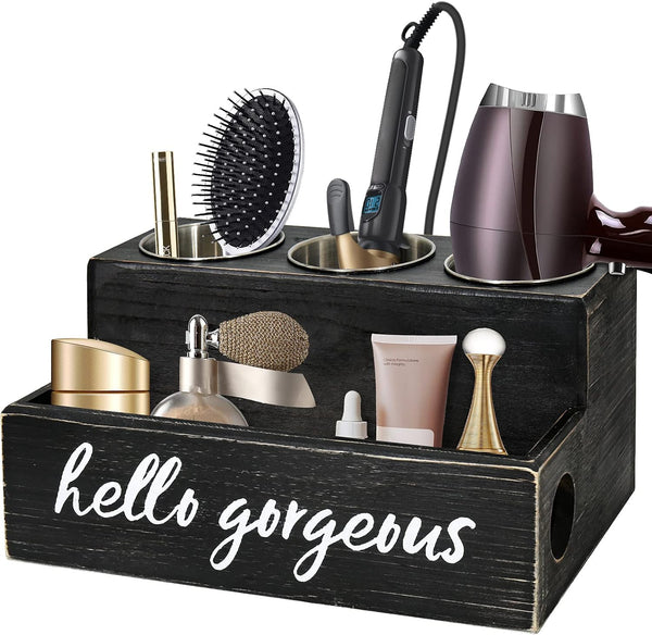 Unistyle Hair Blow Dryer/Curling Iron Holder, Countertop Organizer for Hair Tools & Styling Supplies, Makeup,