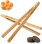 2PCS Reusable Toaster Tongs, Kaloo 8 inch Wooden Cooking Tongs, Multipurpose Bamboo Tongs for Fruits, Bread, Pickles