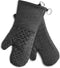 Xlnt Extra Long Oven Mitts (Black) - Teflon EcoElite Water Repellent, Heat Resistant for Cooking & BBQ