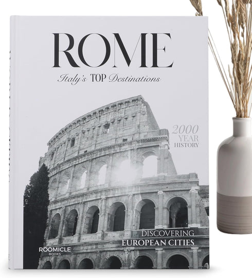 Rome Decorative Books for Coffee Table - Designer Faux/Fake Books for Decoration