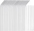 25 Piece Set of 8.5 Inch Long Stainless Steel Drinking Straws, Reusable Metal Straws for 20 OZ (20 Bent|5 Brushes)
