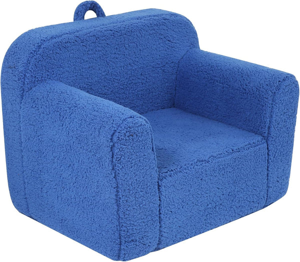 MOMCAYWEX Kids Snuggly-Soft Sherpa Chair, Cuddly Toddler Foam Chair for Boys and