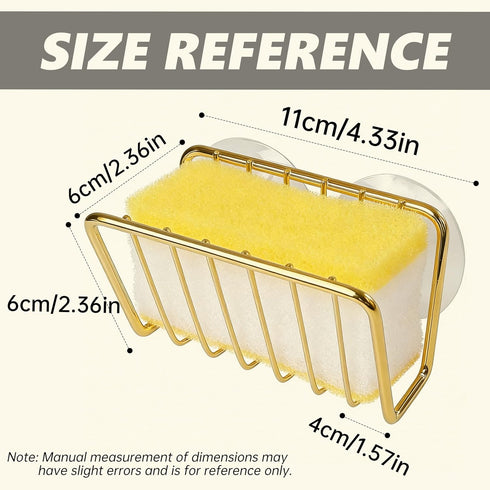 Kitchen Sink Suction Holder for Sponges,Soap,sink strainer, sink stopper.Food Graded Stainless Steel,No Drilling,Wall