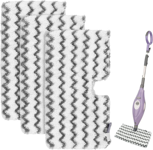 Steam Mop Replacement Pads for Shark Steam Mops, Microfiber Reusable Steam and Scrub Pads for Floor Cleaning