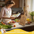 Bamboo Cookbook Stand: Sturdy Holder with Measurement Conversion Chart for Kitchen