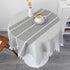 36x36 Inch Small Waterproof Cotton Linen Washable Tablecloth Farmhouse Wrinkle Free Square Burlap Table Cloths Grey