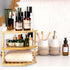 Countertop, 3-Tier 3 (9.5, Plate Organizer for Cabinet and Kitchen Bamboo Corner Shelf - Space Saver, Tier Shelf