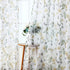 Tollpiz Short Sheer Floral Tier Curtains, Yellow Flower Butterfly Printed Kitchen Voile Curtains, Set of 2 Panels