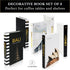 Set 3 Decorative Books for Home Decor - Black and Gold Foiled Decor Books for Coffee Table - Decorative Hardcover