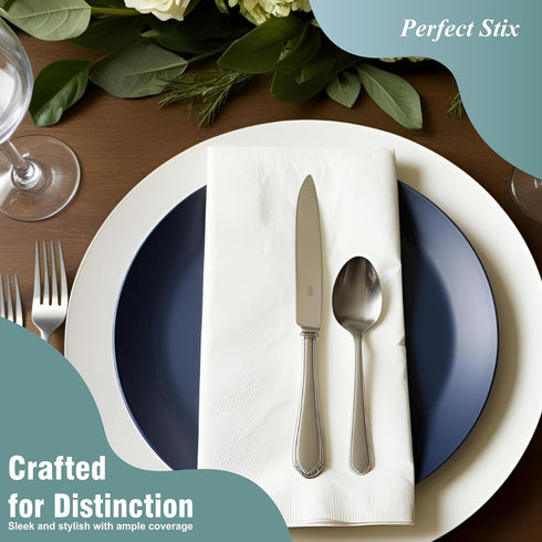 Bell Marque 300 Pack White Dinner Napkins - 2-Ply, 17" Width, 15" Length, 0.1" Height