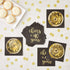 BLUE PANDA 40th Birthday Napkins - 50-Pack 3-Ply 5 x 5 in Black & Gold Foil - Cheers to 40 Years Design for Birthday &