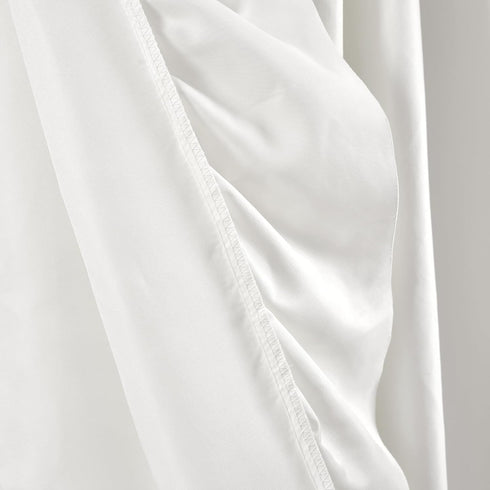 Set, 54" 84" Set Lush Decor Reyna Ruffle Window Curtain Panel Pair, W x L, White - Flowy Curtain - Romantic Ruffle