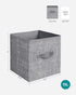 SONGMICS Set of 6 Storage Cubes, 11-Inch Non-Woven Fabric Bins with Double Handles, Foldable Closet Organizers, Cattail