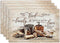 Christian Coffee Placemats Set of 4, Bless The Food Before Us Place