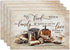Christian Coffee Placemats Set of 4, Bless The Food Before Us Place