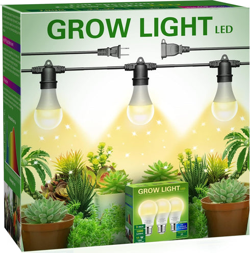 Briignite Hanging Grow Light, 3 LED Full Spectrum Grow Lights with 8.86ft