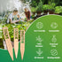 Set 12 Bamboo Herb Markers - of Beautiful Garden Labels - Sturdy Outdoor Garden or Potted Herb Markers