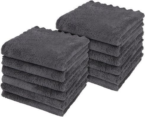 Orighty Ultra Soft Washcloths 12 Pack, Premium Microfiber Towel Sets 12x12 inches,