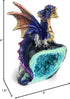 Ain’t It Nice Dragon Statue - Sparkling Medieval Collectible Fantasy Figurine Décor, Blue 3(L) X 1.5(W) X 4(H) inches