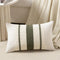 Fancy Homi Set of 1 Boho Olive Green Long Lumbar Decorative Throw Pillow Cover