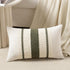 Fancy Homi Set of 1 Boho Olive Green Long Lumbar Decorative Throw Pillow Cover