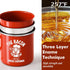15OZ PGYARD Mini Bacon Grease Saver With Strainer - Enamel Grease Container, Farmhouse Bacon Grease Keeper For Kitchen