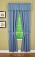 Today's Curtain Orleans Scallop Curtain - Blue 72" Panel Pair with Tieback, 60" W x 72" L, 4-Piece Set