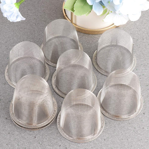 Luxshiny 8Pcs Stainless Steel Teapot Tea Strainer Insert, Metal Mesh Infuser for Loose Tea Leaves (5.8x4cm)